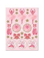 Creative Converting Twinkle Toes Ballerina Stickers