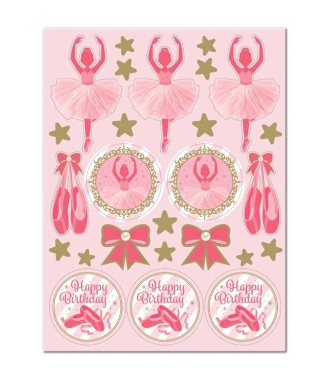 Creative Converting Twinkle Toes Ballerina Stickers