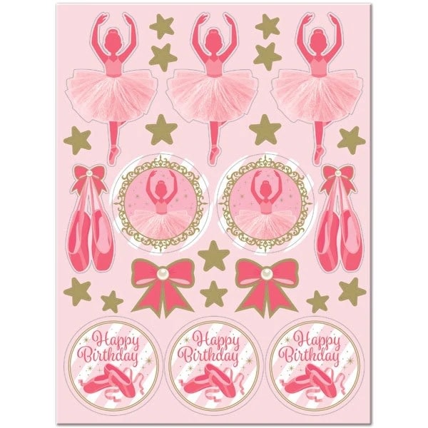 Creative Converting Twinkle Toes Tisch-Deko – Pinke Ballerina-Mittelstück-Dekoration | 30,5 X 29,5 Cm