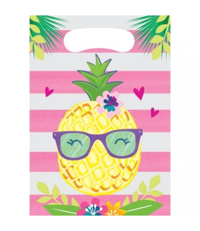 Creative Converting Pineapple & Friends Treat Bags - 8ct
