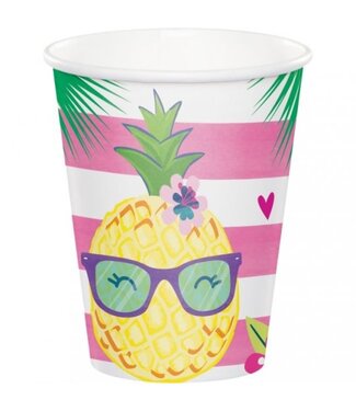 Creative Converting Pineapple & Friends 9oz Cups - 8ct