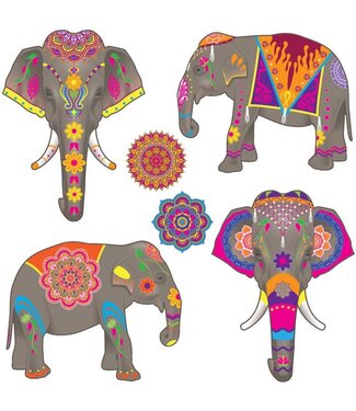 BEISTLE 6CT Elephant Cutouts