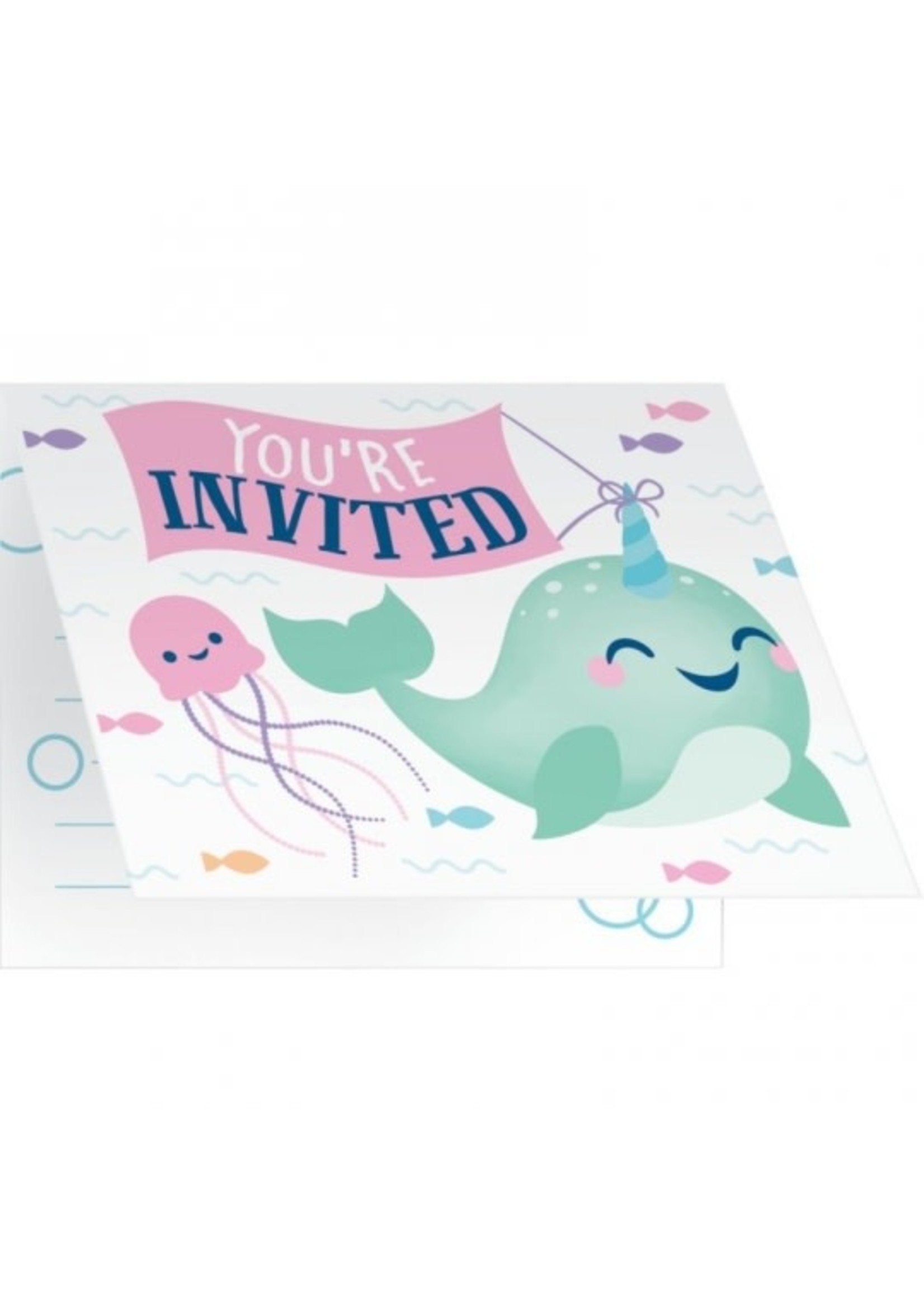 Creative Converting Narwhal Party Invitations