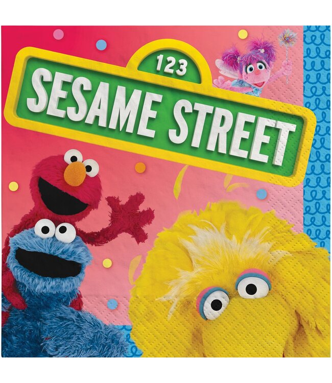 AMSCAN Sesame Street Beverage Napkins - 16ct