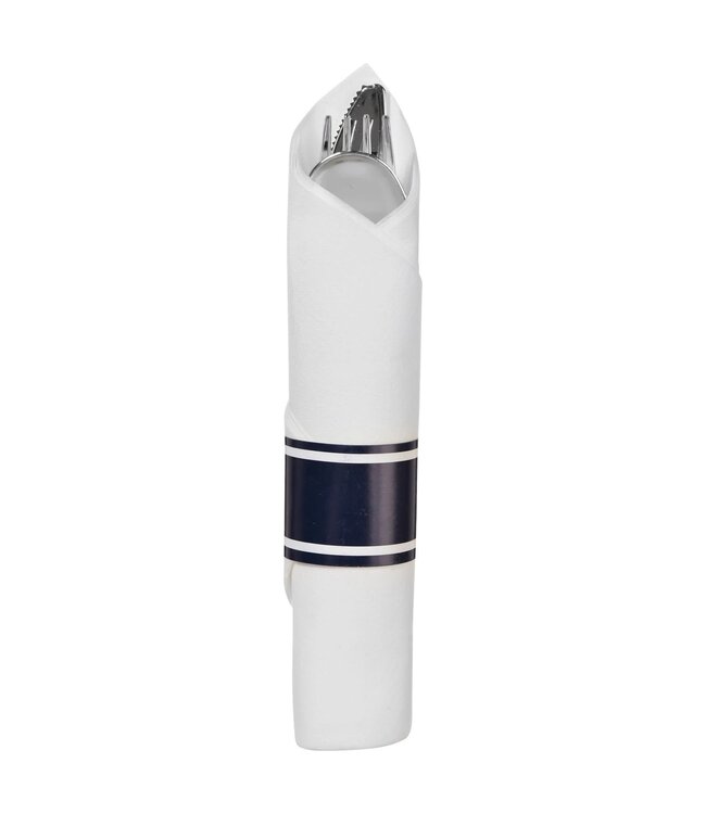 Premium Rolled Cutlery - True Navy