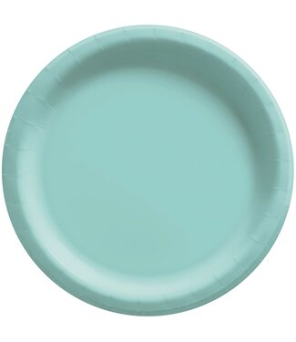 8 1/2" Round Paper Plates, High Ct. - Robin's-Egg Blue