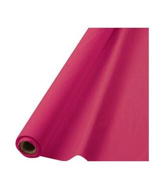 40" x 100' Plastic Table Roll - Bright Pink