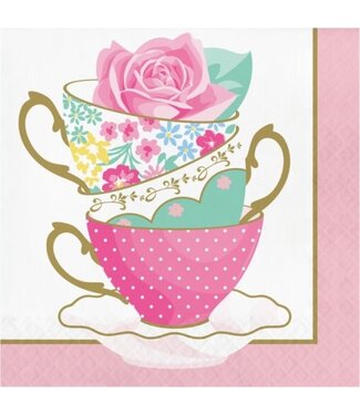 PTYC Floral Tea Party Lunch Napkins - 16ct