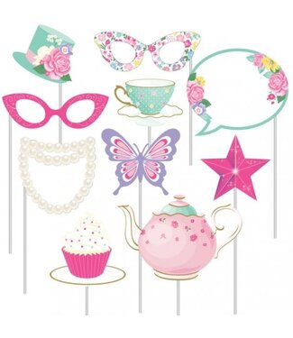 Creative Converting Floral Tea Party Photo Props - 10ct