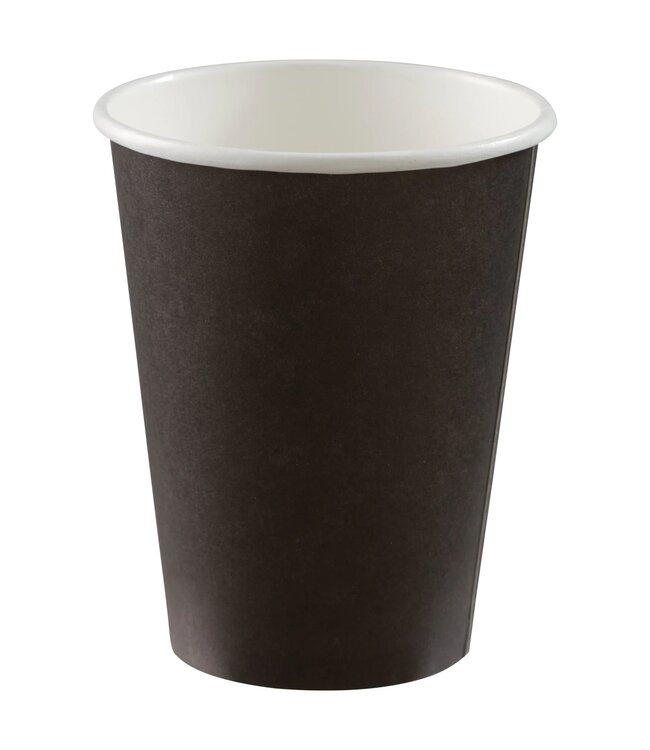 12 oz. Paper Cups, High Ct. - Jet Black