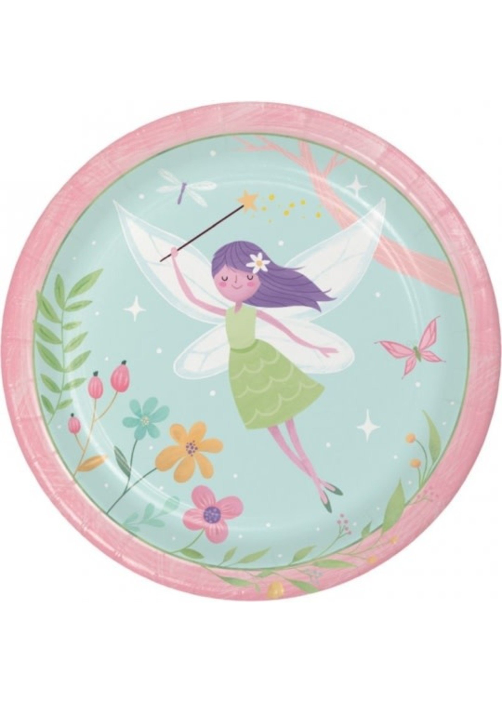 Creative Converting Fairy Forest Lunch Plates - 8ct