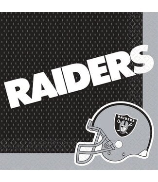 Amscan Las Vegas Raiders Lunch Napkins - 16 Count