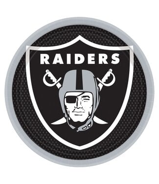 Amscan Las Vegas Raiders Lunch Plates - 8 Count