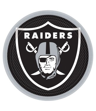 Amscan Las Vegas Raiders Lunch Plates - 8ct