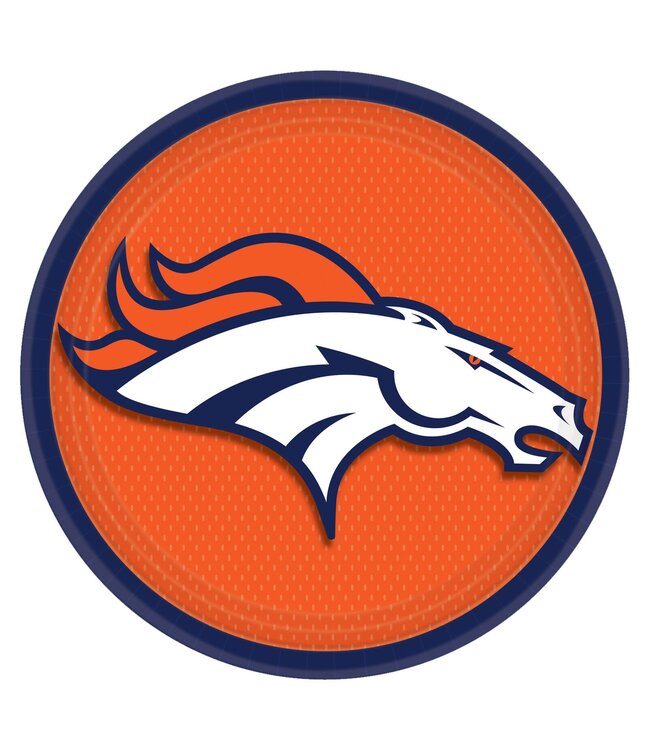 Amscan Denver Broncos Lunch Plates - 8ct
