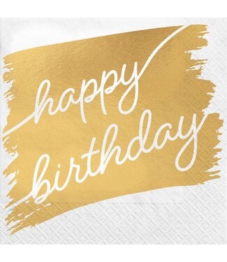 AMSCAN Golden Age Birthday Lunch Napkins - 16ct