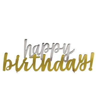 Silver and Gold Birthday Table Centerpiece