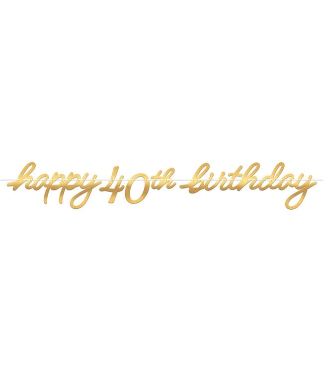Amscan Golden Age 40th Birthday Banner