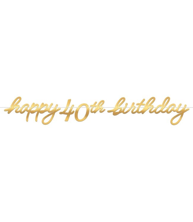 AMSCAN Golden Age 40th Birthday Banner