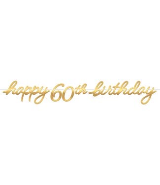 AMSCAN Golden Age 60th Birthday Banner