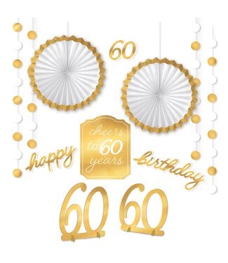 AMSCAN Golden Age Birthday 60th Room Decoration Kit