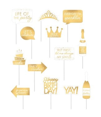 AMSCAN Golden Age Birthday Photo Booth Kit