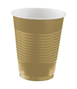 Gold 18oz Plastic Cups - 50ct