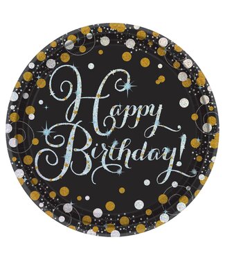 Sparkling Celebration Birthday Dessert Plates - 8ct