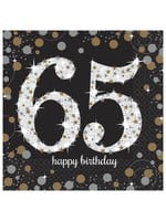 Sparkling Celebration 65th Birthday Lunch Napkins - 16ct