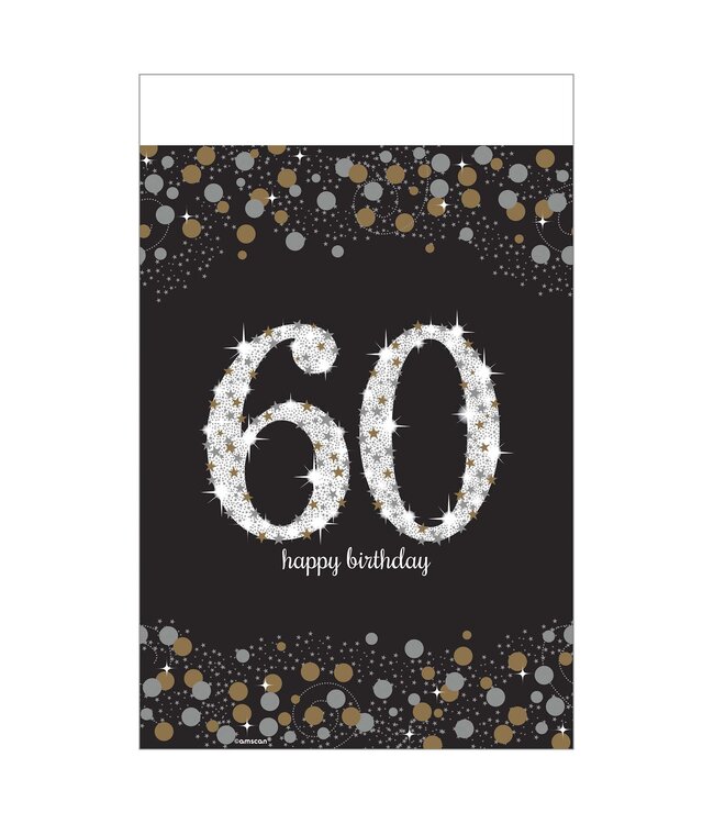 Sparkling Celebration 60th Birthday Table Cover
