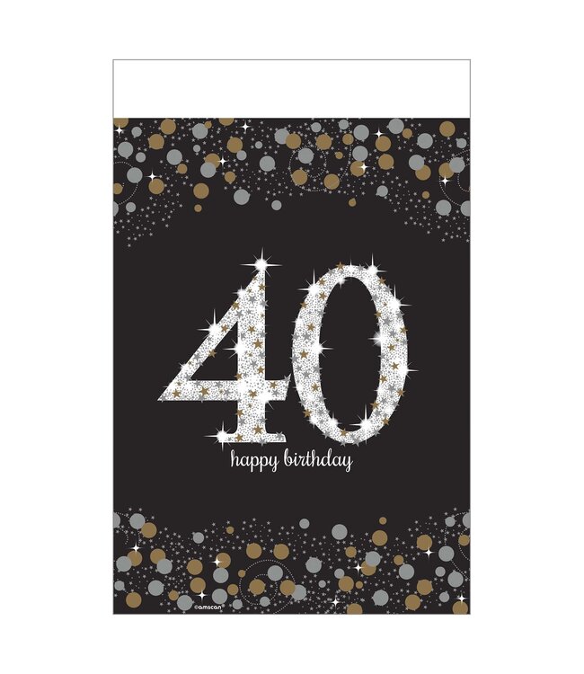 Sparkling Celebration 40th Birthday Table Cover