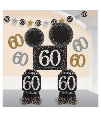 Sparkling Celebration 60th Birthday Room Decorating Kit