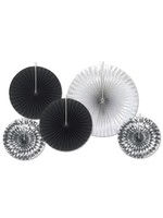 Black and Silver Fan Decorations