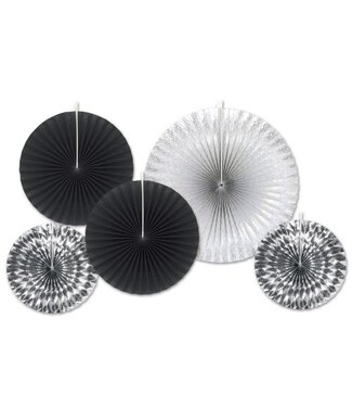 Black and Silver Fan Decorations