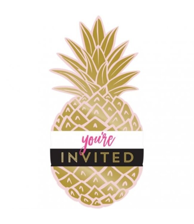 Creative Converting Golden Pineapple Invitations