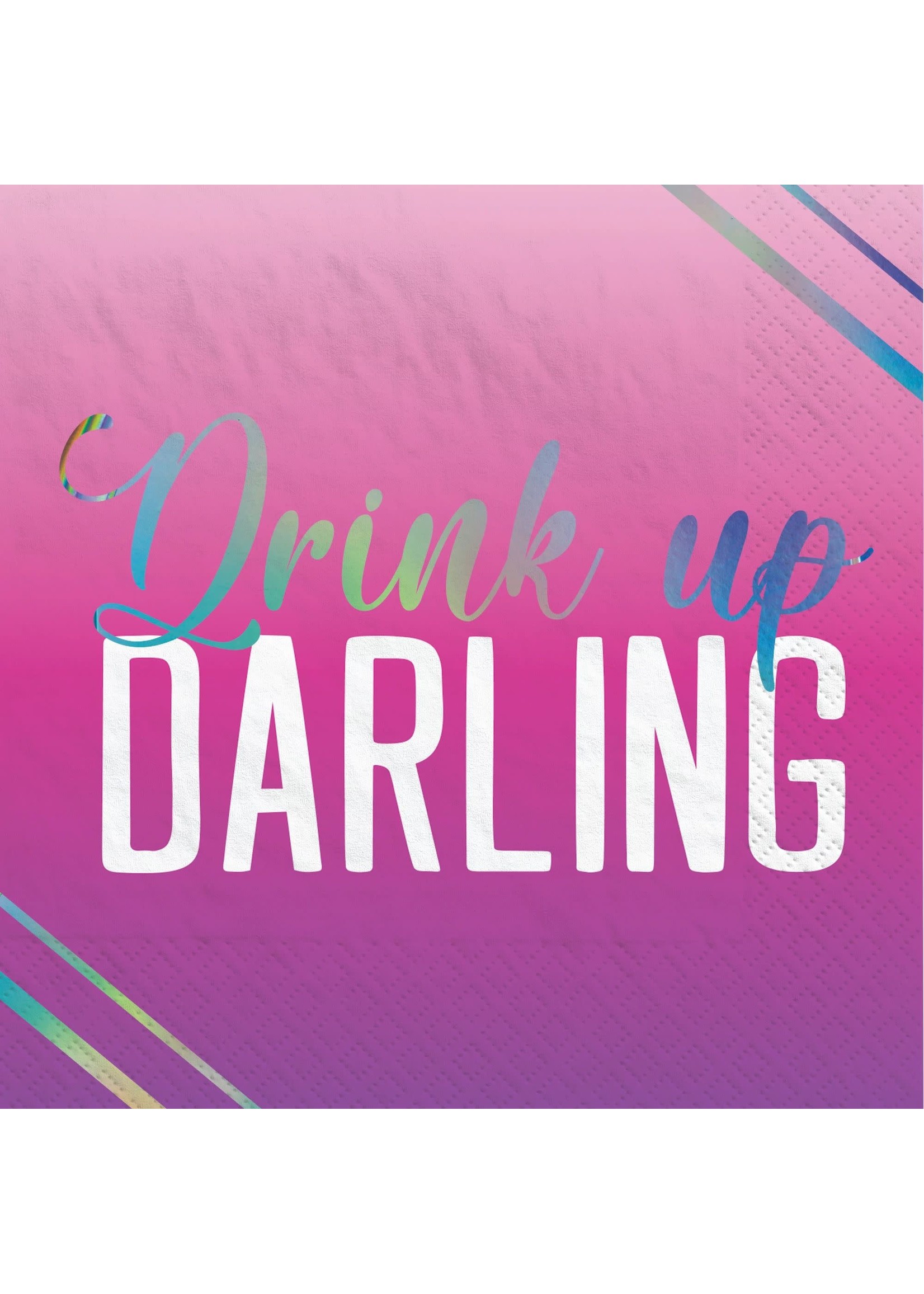 Drink Up Darling Beverage Napkins - 16ct