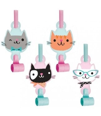 Creative Converting Purr-Fect Kitty Blowouts - 8ct