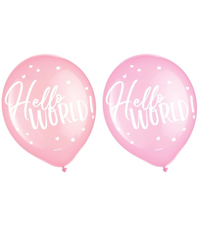 Oh Baby Girl Latex Balloons - 15ct