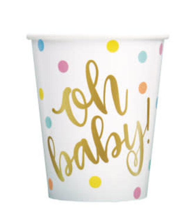UNIQUE INDUSTRIES INC Oh Baby 9oz Cups - 8ct