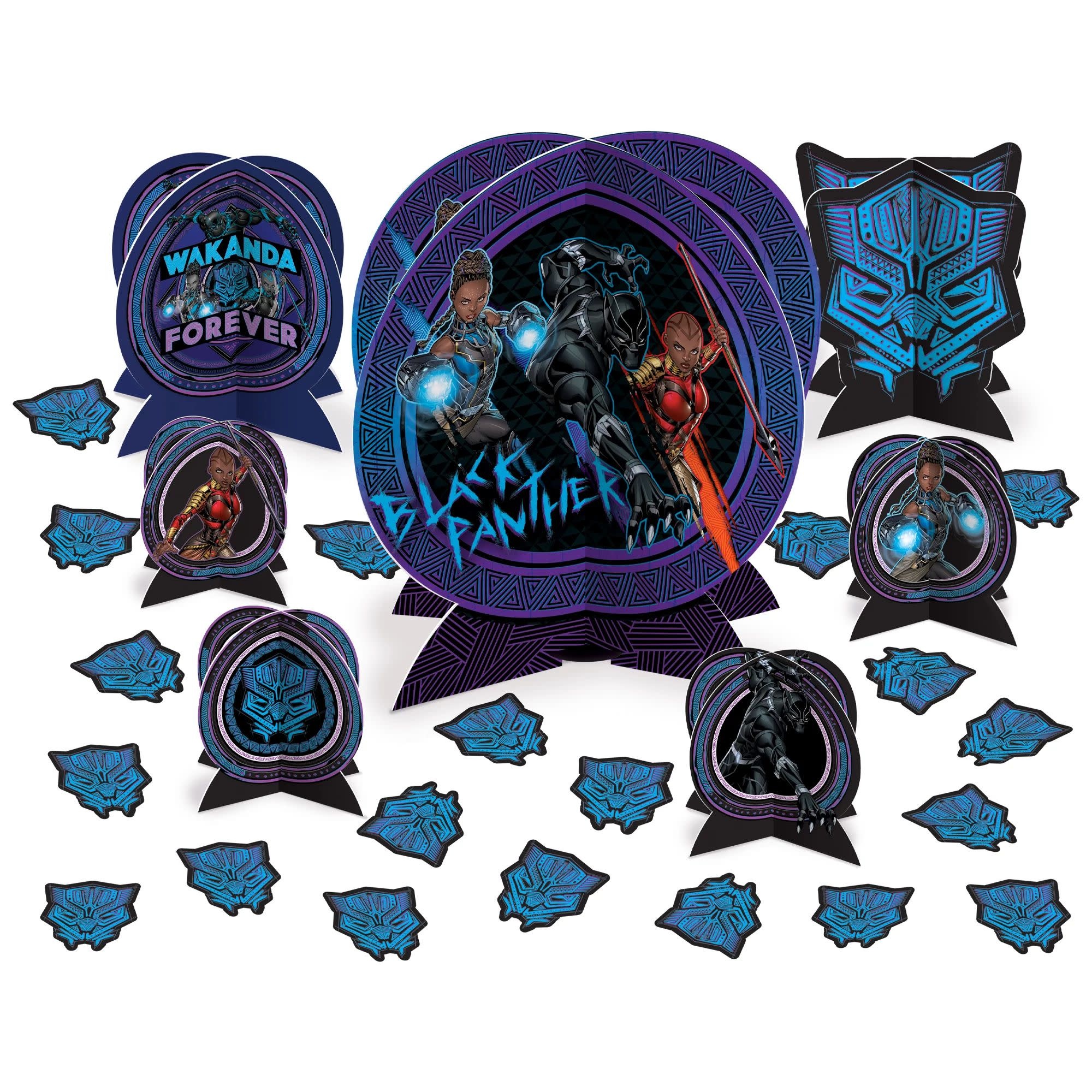 Black Panther Wakanda Forever Table Decorating Kit Party On!