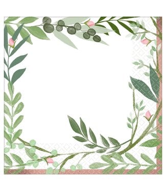 Love and Leaves Lunch Napkins - 16ct
