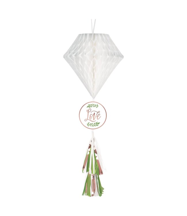 Love and Leaves Honeycomb Hanging Decoration