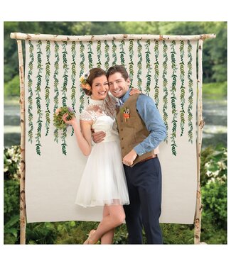 Love and Leaves Canvas Backdrop
