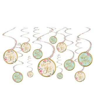 Mint To Be Spiral Decorations - 12ct
