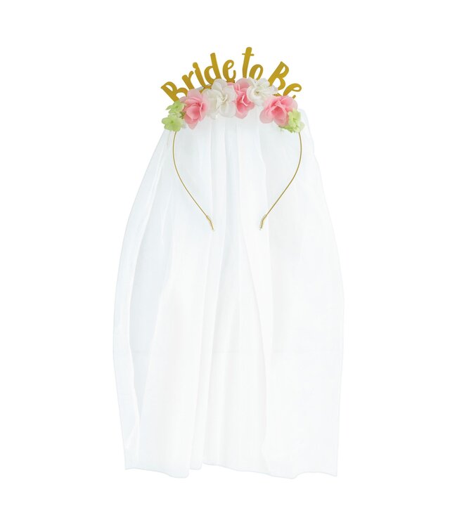 Bride To Be Metal Headband with Veil