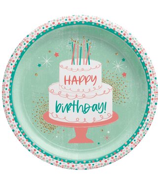 Happy Cake Day Dinner Plates - 8ct