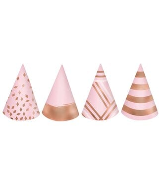 Blush Birthday Mini Party Hats - 12ct