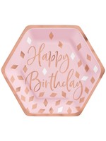 Blush Birthday Dessert Plates - 8ct