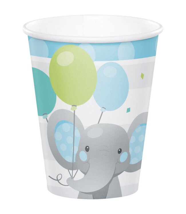 Creative Converting Enchanting Elephant Boy 9oz Cups - 8ct