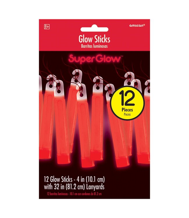 Red Glow Sticks - 12ct